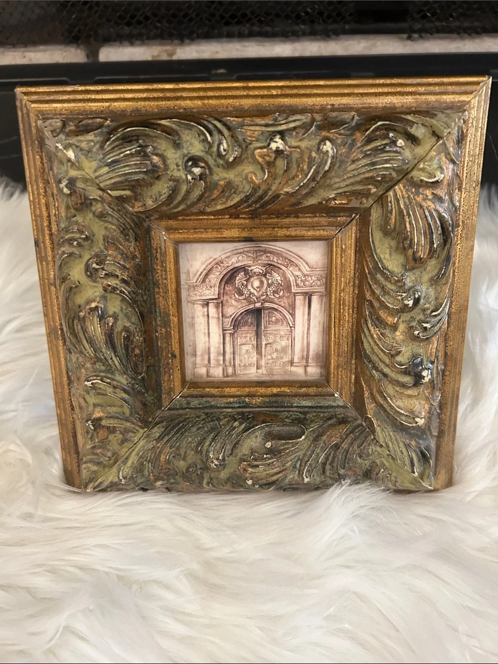New Ornate Gold and Green Decorative Picture Frame